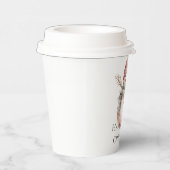 Rose Gold Christmas Snowman Pappbecher (Rechts)