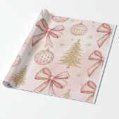 Rose Gold Christmas Wrapping Paper Geschenkpapier (Ungerollt)