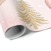 Rose Gold Christmas Wrapping Paper Geschenkpapier (Rolleneckpunkt)