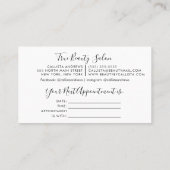 Rose Gold Chunky Glitzer Dick Tropfen Ernennung Visitenkarte (Rückseite)