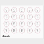 Rose Gold Circle Rings Border Glitzer Custom Runder Aufkleber (Blatt)