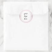 Rose Gold Circle Rings Border Glitzer Custom Runder Aufkleber (Tasche)