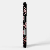 Rose Gold Circle Trellis5 auf Schwarz Case-Mate iPhone Hülle (Rückseite / Rechts)