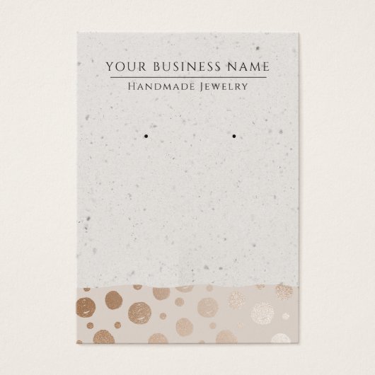 Rose Gold Circles Moderne Earring Display Cards (Vorderseite)