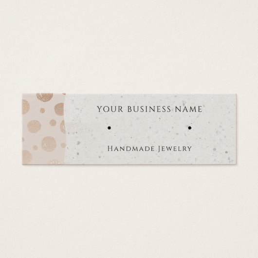Rose Gold Circles Stuhlkarton Earring Display Card (Vorderseite)