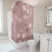 Rose Gold Circles: Vintage Abstrakte Duschvorhang (Beispiel)