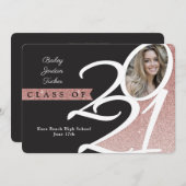 Rose Gold Class 2021 Foto Abschluss Ankündigung (Vorne/Hinten)