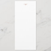 Rose Gold Classic Elegance Script Einfache Hochzei Menükarte (Rückseite)