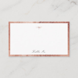 Rose Gold Classic Elegance Script Einfache Hochzei Platzkarte