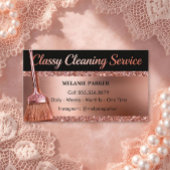 Rose Gold Classy Cleaning Services Visitenkarte