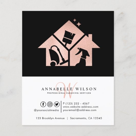 Rose Gold Clearing Services Flyer (Hinten)