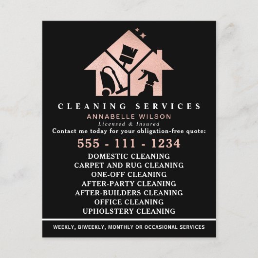 Rose Gold Clearing Services Flyer (Vorne)