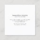 Rose Gold Clearing Services Square Quadratische Visitenkarte (Rückseite)