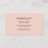 Rose Gold Clearing Services Visitenkarte (Rückseite)