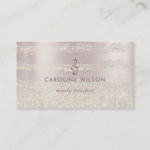 Rose Gold Clemente und Imitat Glitzer Visitenkarte