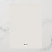 Rose Gold Cloud Dancer White Pink Carnations Folieneinladung (Rückseite)