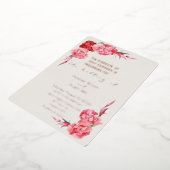 Rose Gold Cloud Dancer White Pink Carnations Folieneinladung (Gedreht)