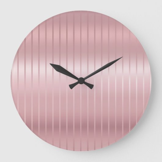 Rose Gold Color Moderne Elegantes Template Runde Große Wanduhr (Vorderseite)