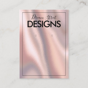 Rose Gold Color Shift Silk Earl Display Card Visitenkarte