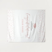 Rose Gold Confetti | Abschluss der Begrüßung Gesto Wandteppich (Vorderseite (Horizontal))