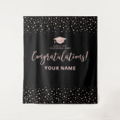 Rose Gold Confetti | ABSCHLUSS Wandteppich (Vorderseite)
