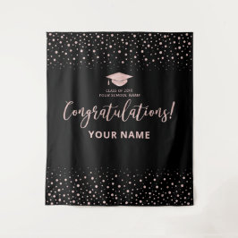 Rose Gold Confetti | ABSCHLUSS Wandteppich