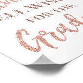 Rose Gold Confetti Beratung für Graduate Sign Poster (Ecke)