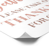 Rose Gold Confetti bevorzugt Baby Dusche Schild (Ecke)