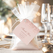 Rose Gold Confetti Blush Pink Moderne Hochzeit Geschenkanhänger