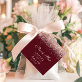 Rose Gold Confetti Burgund Moderne Hochzeit Geschenkanhänger