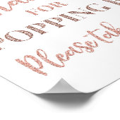 Rose Gold Confetti dank Popping by Sign Poster (Ecke)