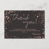 Rose gold Confetti Danke, dass Sie eine Karte (Vorderseite)