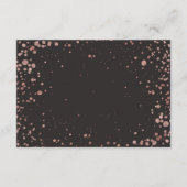 Rose gold Confetti Danke, dass Sie eine Karte (Rückseite)