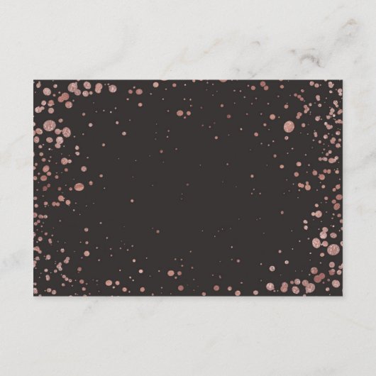 Rose gold Confetti Danke, dass Sie eine Karte (Rückseite)