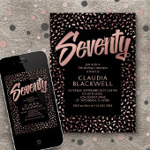 Rose Gold Confetti Einladung