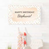 Rose Gold Confetti Geburtstagsparty Banner (Insitu)