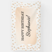Rose Gold Confetti Geburtstagsparty Banner (Vertikal)