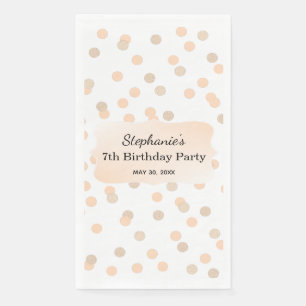 Rose Gold Confetti Geburtstagsparty Serviette
