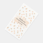 Rose Gold Confetti Geburtstagsparty Serviette (Ecke)