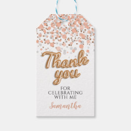Rose Gold Confetti Gift Tags Geschenkanhänger