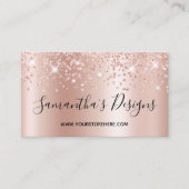 Rose Gold Confetti Glitzer Ombre Online Store Visitenkarte (Vorderseite)