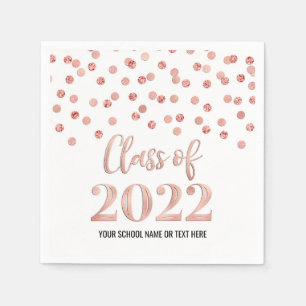 Rose Gold Confetti-Klasse 2022 Serviette
