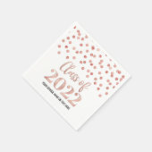 Rose Gold Confetti-Klasse 2022 Serviette (Ecke)