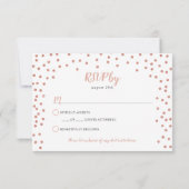 Rose Gold Confetti LPN Graduierungsparty RSVP Karte (Rückseite)