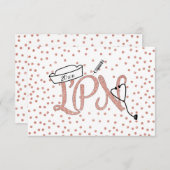 Rose Gold Confetti LPN Graduierungsparty RSVP Karte (Vorne/Hinten)