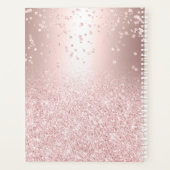 Rose Gold Confetti Metallic ombre Glitzern Planer (Rückseite)
