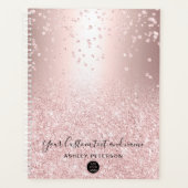 Rose Gold Confetti Metallic ombre Glitzern Planer (Vorderseite)