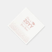 Rose gold Confetti Moderne Graduierungspartei Serviette (Ecke)