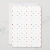 Rose Gold Confetti Moderne Weihnachtsfeier Einladung (Rückseite)