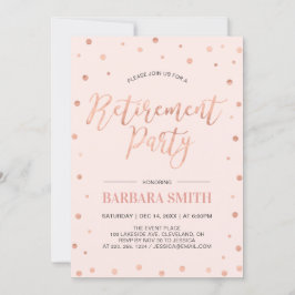 Rose Gold Confetti | Modernes Party für die Alters Einladung